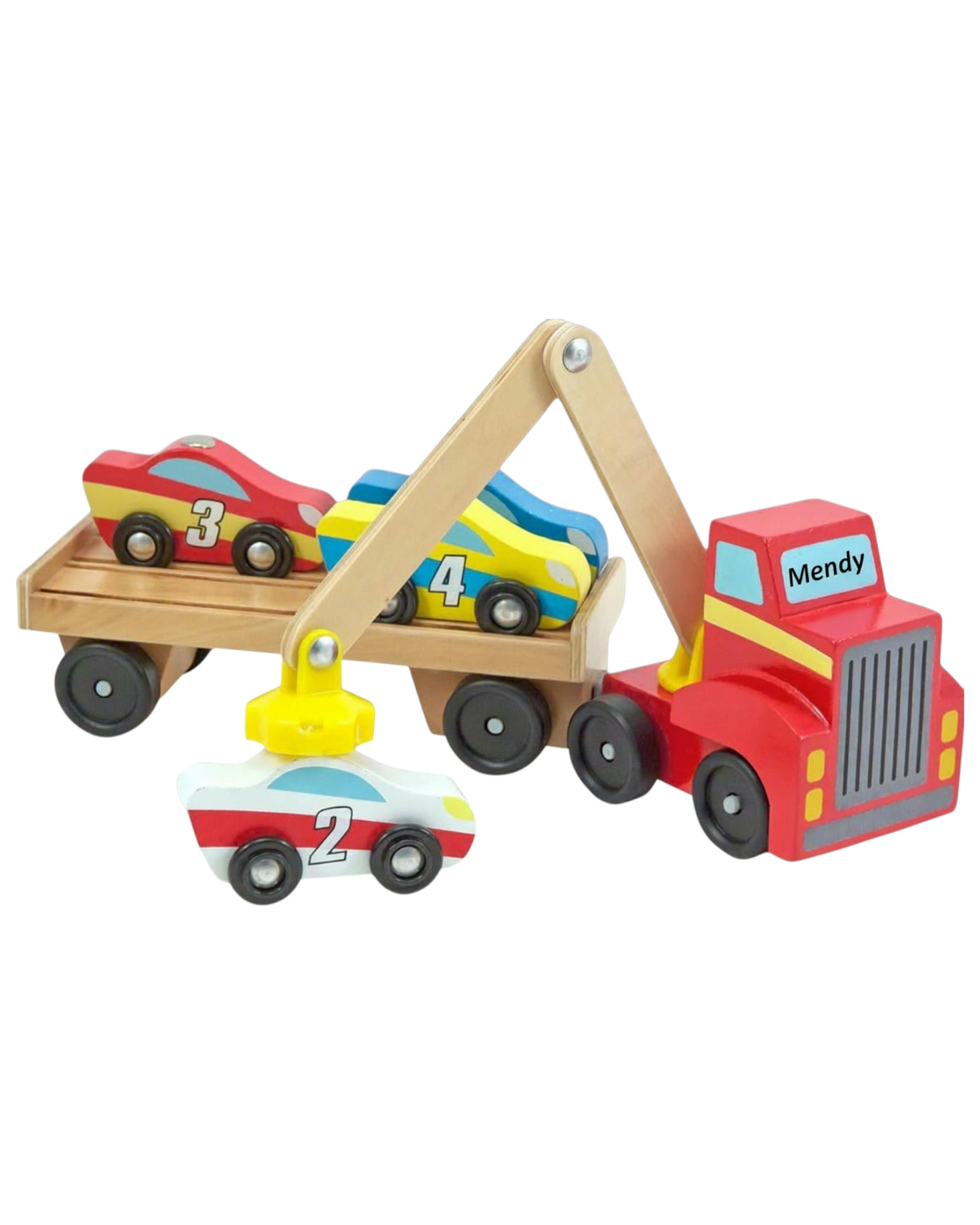 Magnetic Car Loader Wooden Truck