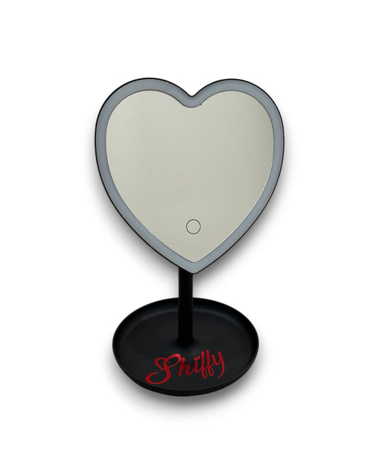 Heart-Shaped LED Vanity Mirror